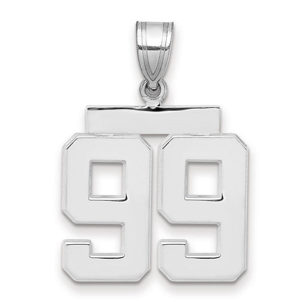 14kw Medium Polished Number 99 Charm