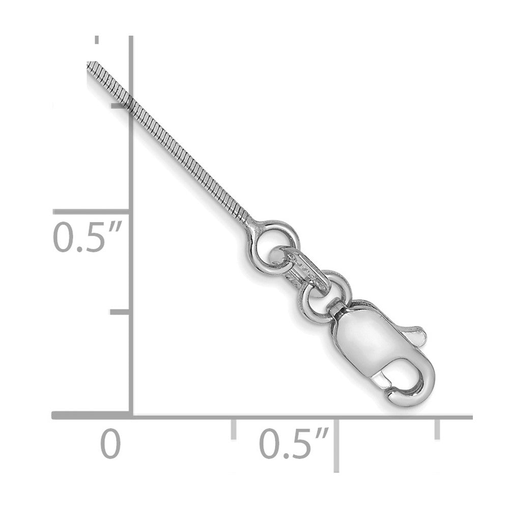 14k White Gold .6mm Octagonal Snake Chain