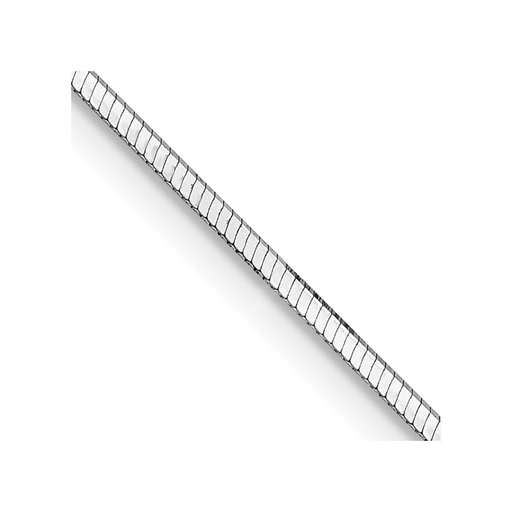 14k White Gold 1mm Octagonal Snake Chain