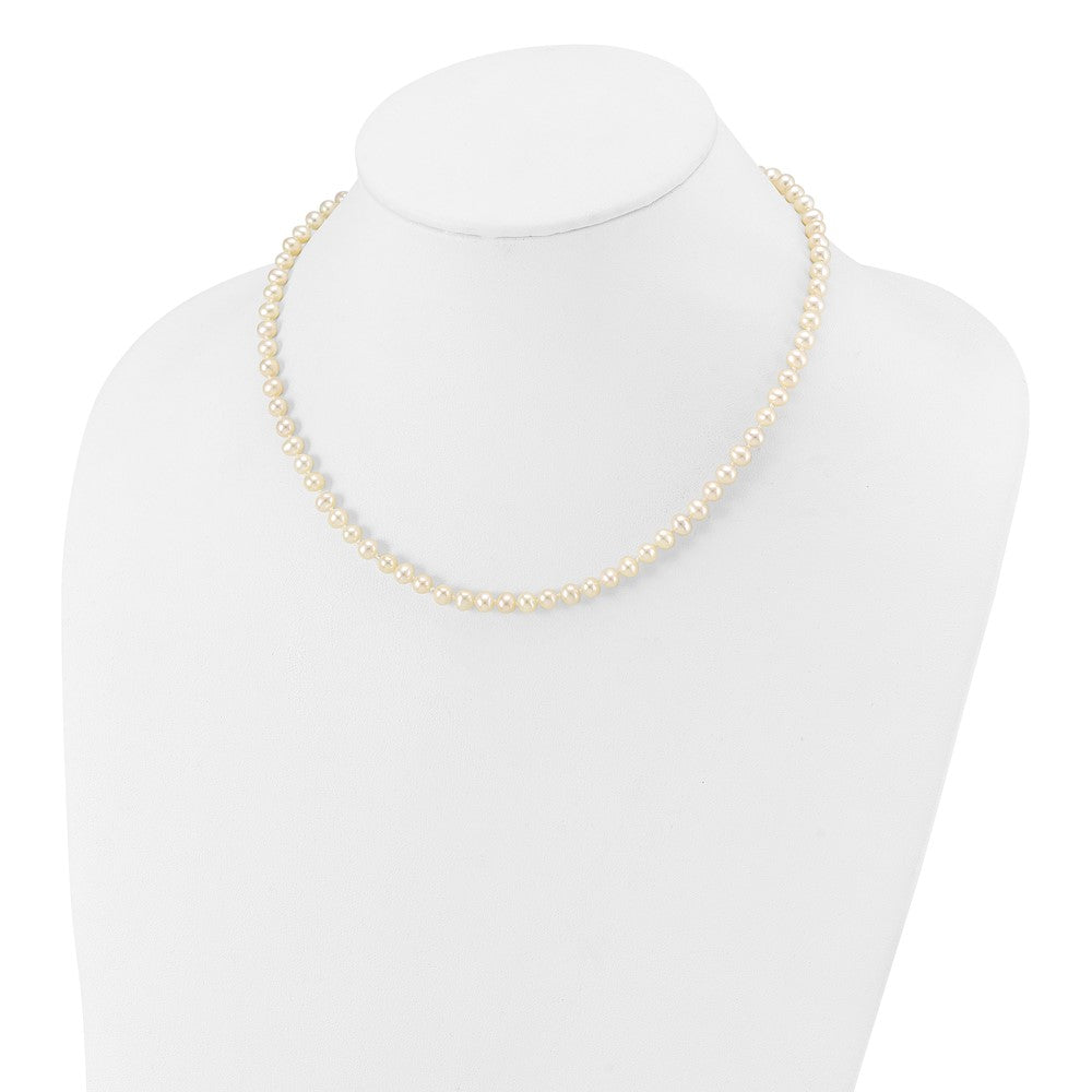 14k 4-5mm White Near Round Freshwater Cultured Pearl Necklace