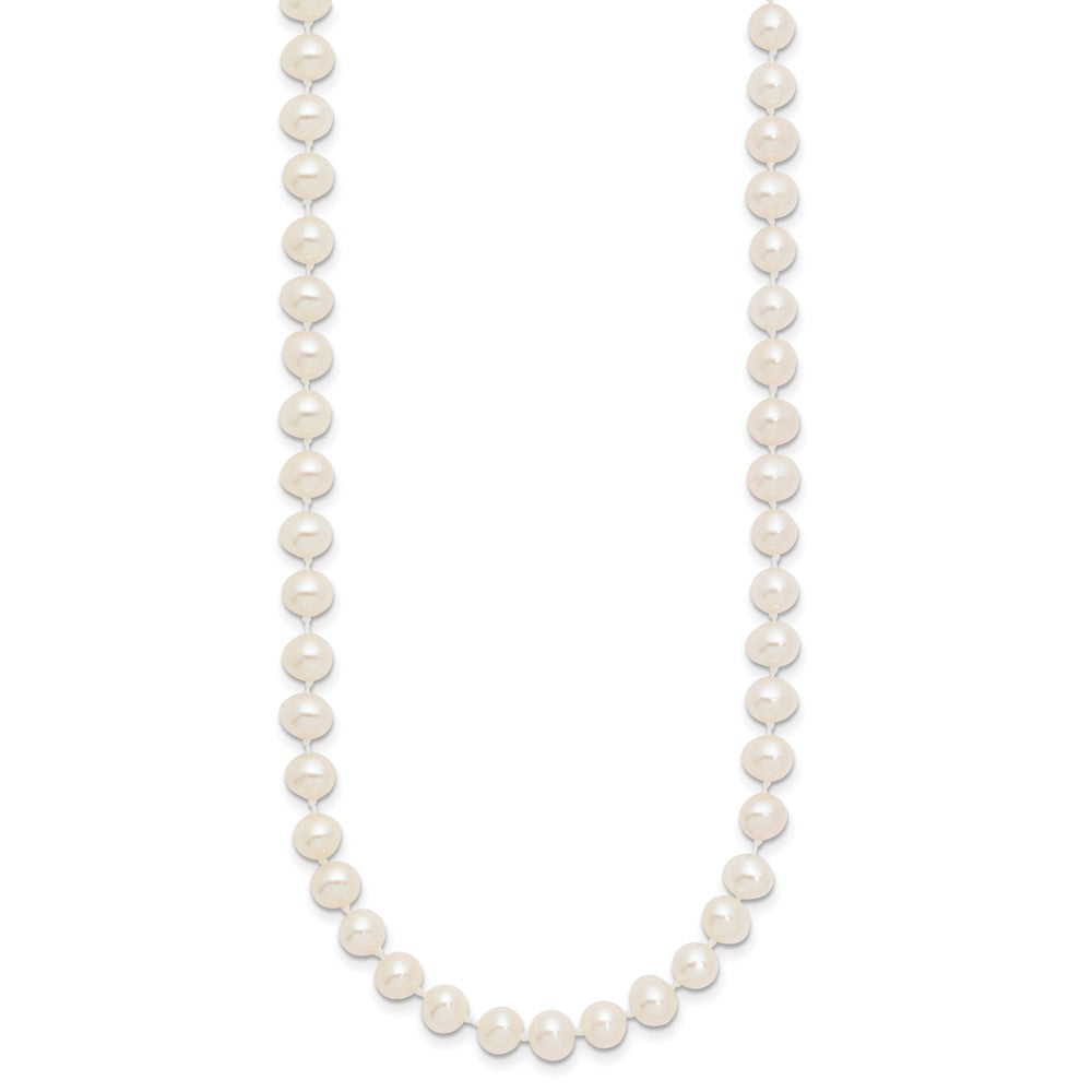 10k 5-6mm White Near Round Freshwater Cultured Pearl Necklace