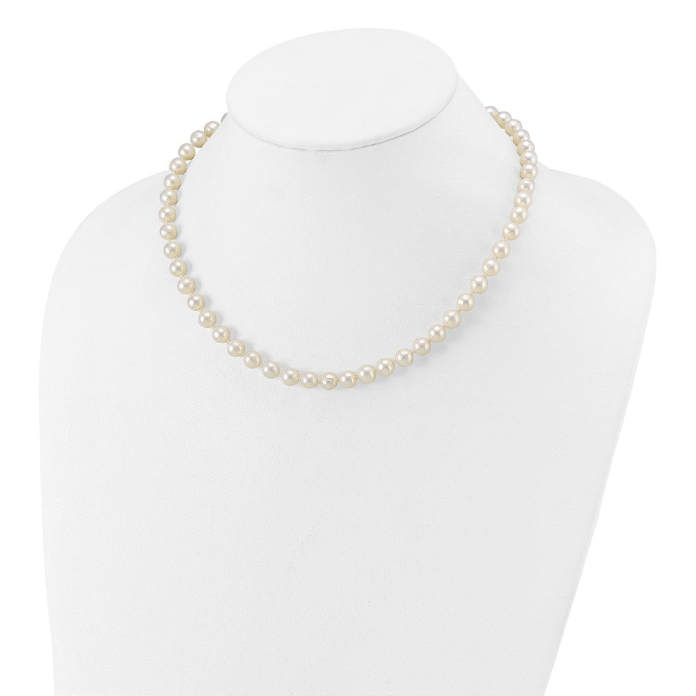 14k 6-7mm White Near Round Freshwater Cultured Pearl Necklace