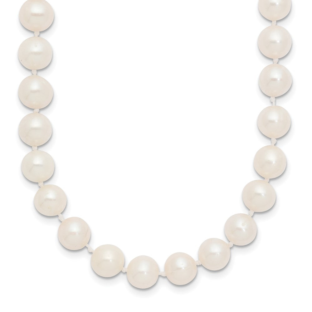 10k 7-8mm White Near Round Freshwater Cultured Pearl Necklace