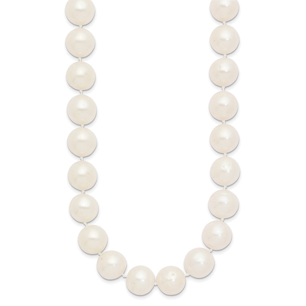14k 11-12mm White Near Round Freshwater Cultured Pearl Necklace