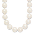 14k 11-12mm White Near Round Freshwater Cultured Pearl Necklace