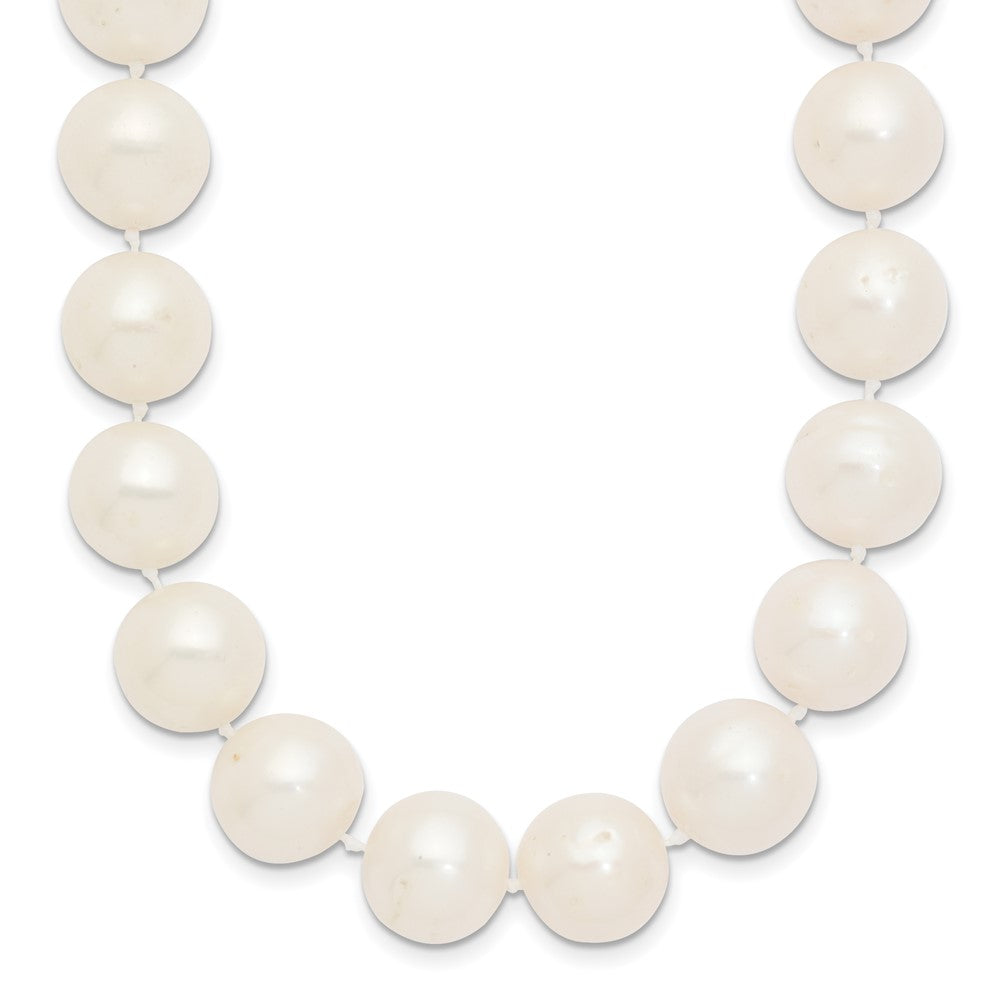 14k 11-12mm White Near Round Freshwater Cultured Pearl Necklace