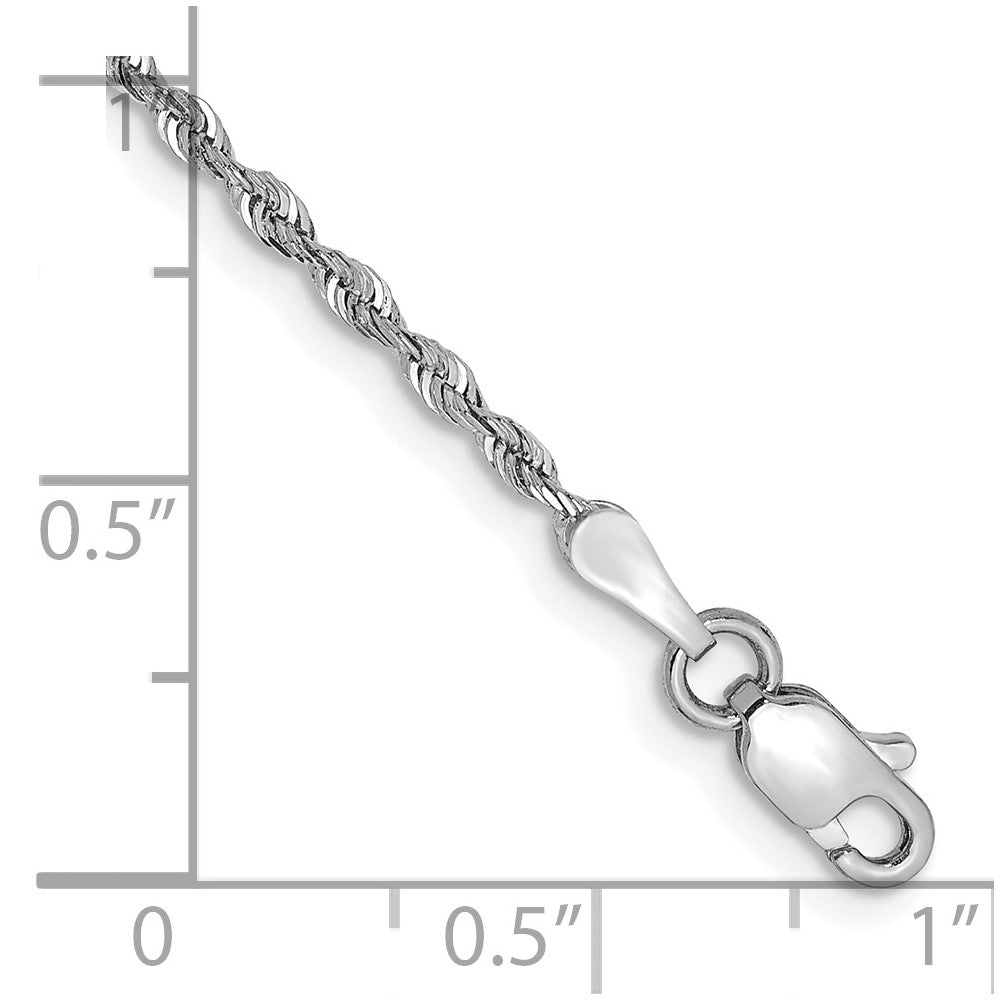 14k White Gold 1.85mm D/C Quadruple Rope Chain