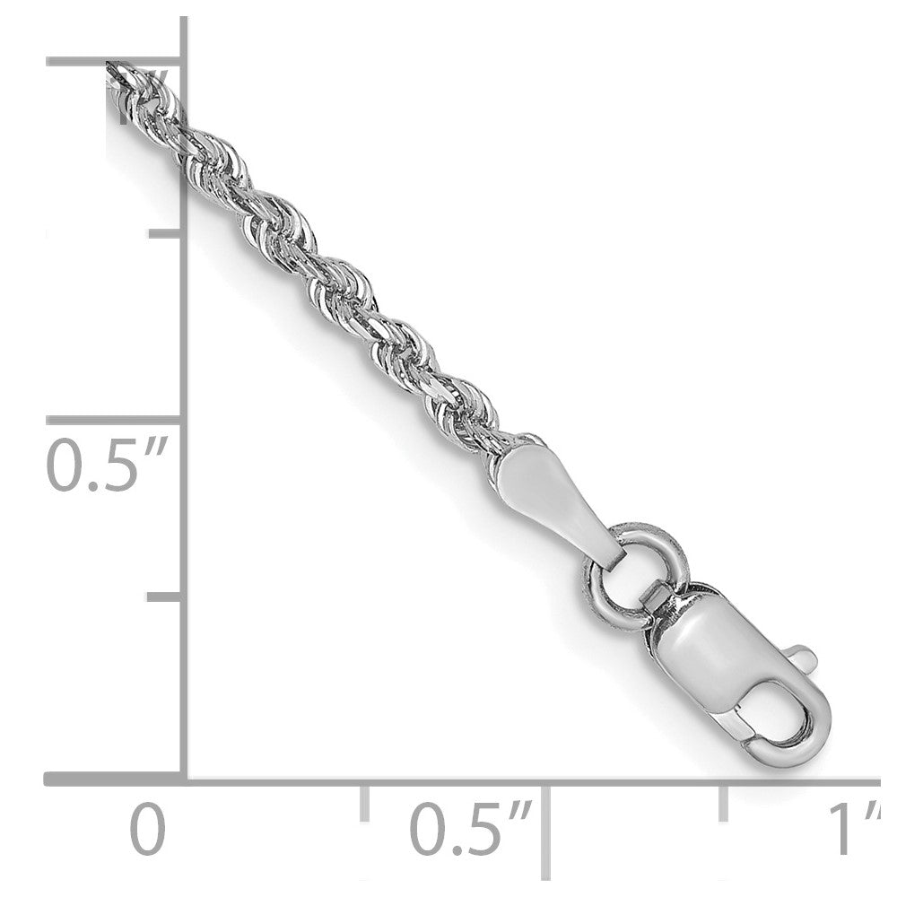 14k White Gold 2.0mm D/C Quadruple Rope Chain