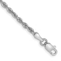 14k White Gold 2.25mm D/C Quadruple Rope Chain