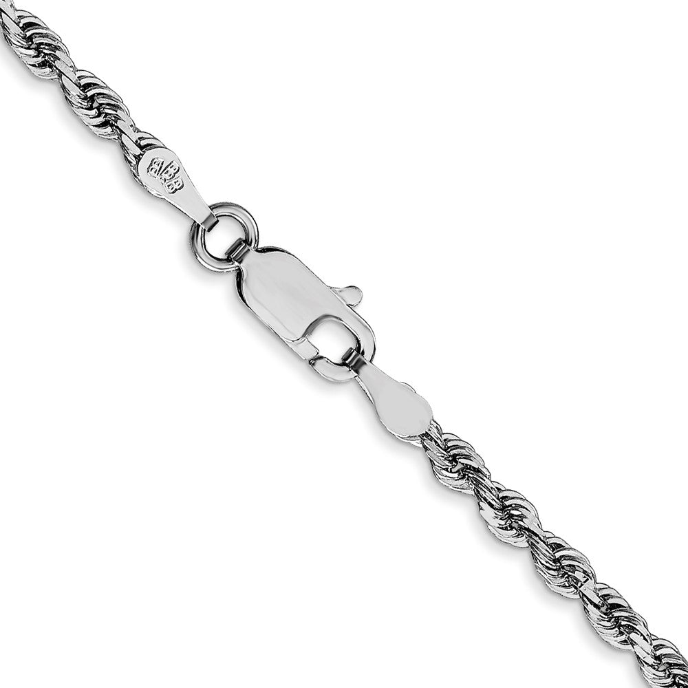14k White Gold 2.75mm D/C Quadruple Rope Chain