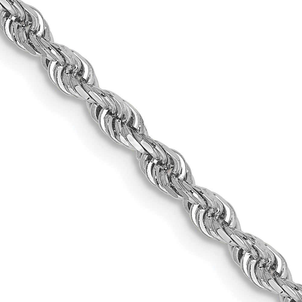 14k White Gold 2.75mm D/C Quadruple Rope Chain