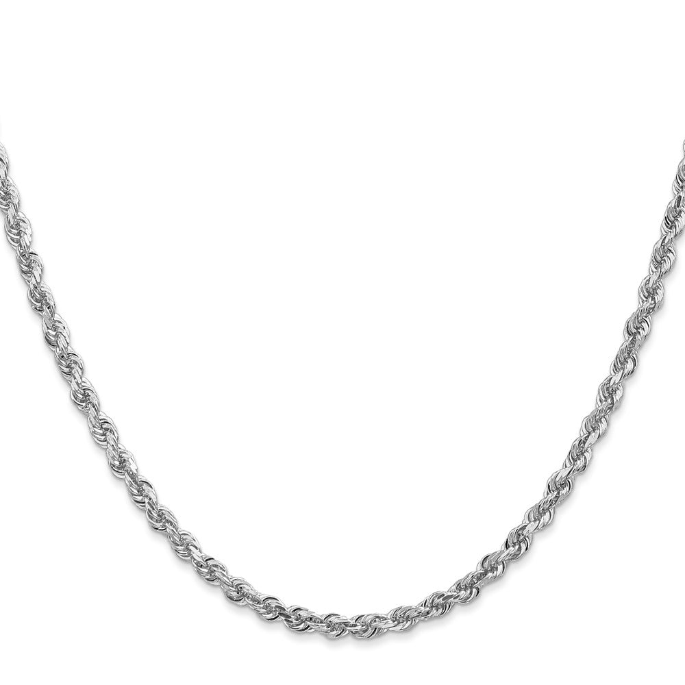 14k White Gold 3.35mm D/C Quadruple Rope Chain