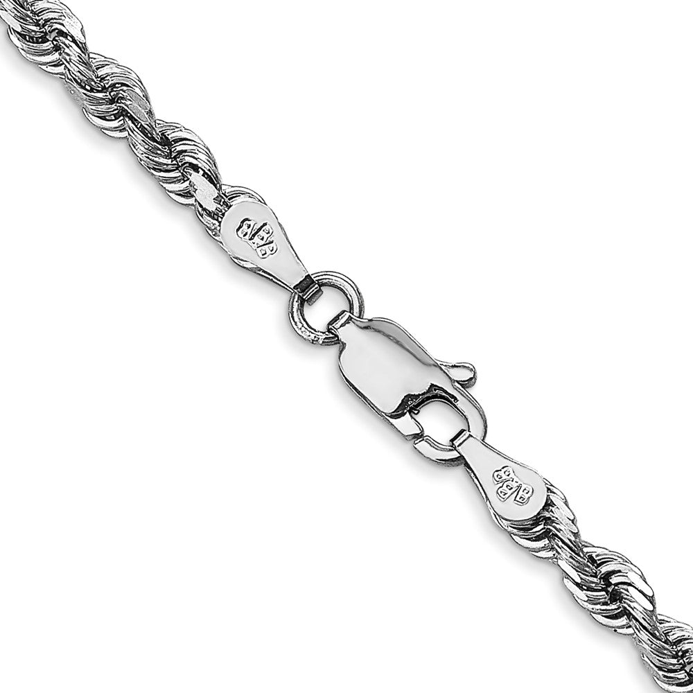 14k White Gold 3.35mm D/C Quadruple Rope Chain