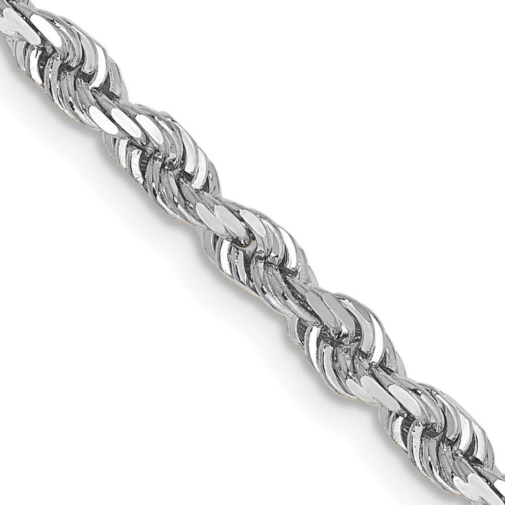14k White Gold 3.35mm D/C Quadruple Rope Chain