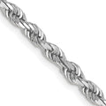 14k White Gold 3.35mm D/C Quadruple Rope Chain