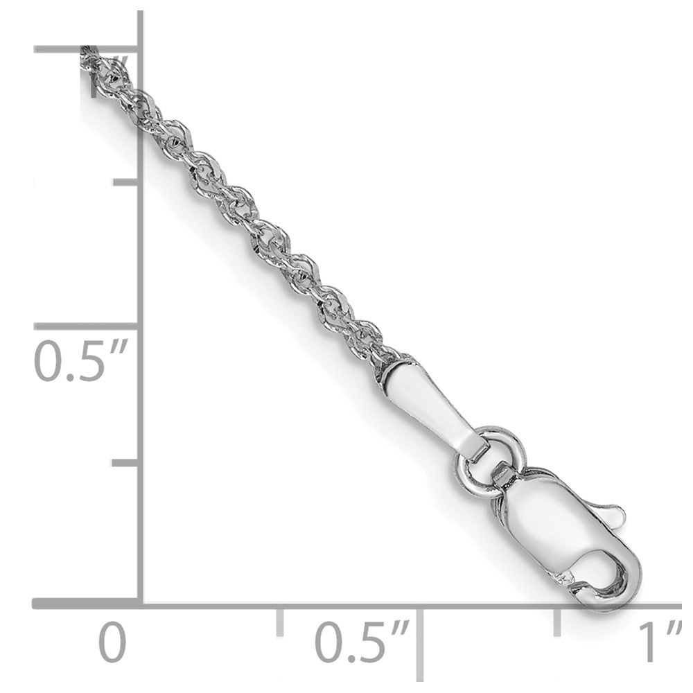 14K White Gold D/C 1.7mm Ropa Chain