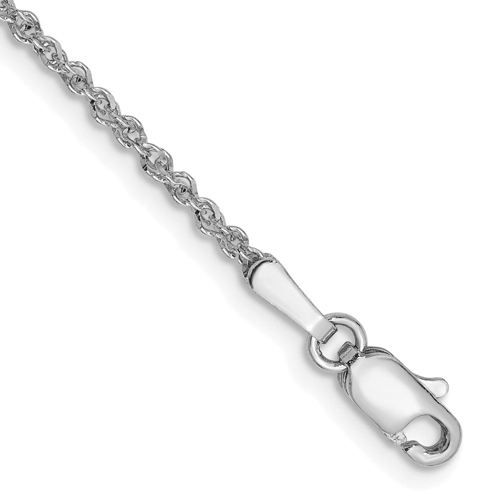 14K White Gold D/C 1.7mm Ropa Chain
