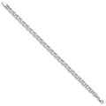 14k White Gold Lite 5mm Double Link Charm Bracelet