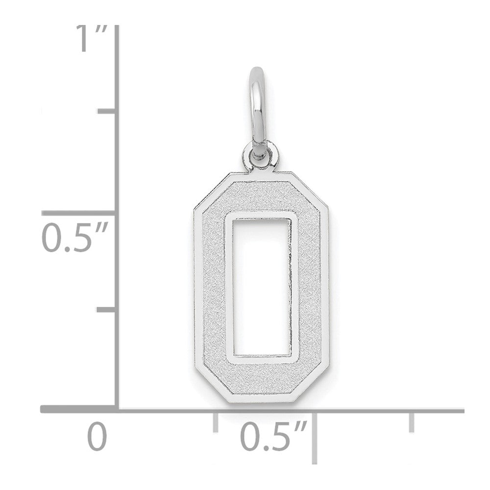14kw Medium Satin Number 0 Charm