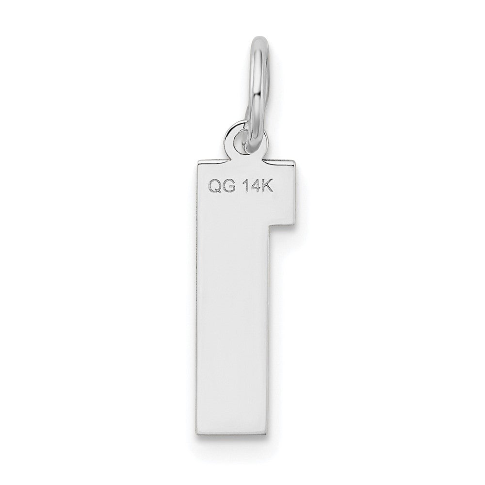 14kw Medium Satin Number 1 Charm
