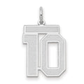 14kw Medium Satin Number 10 Charm
