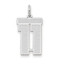 14kw Medium Satin Number 11 Charm