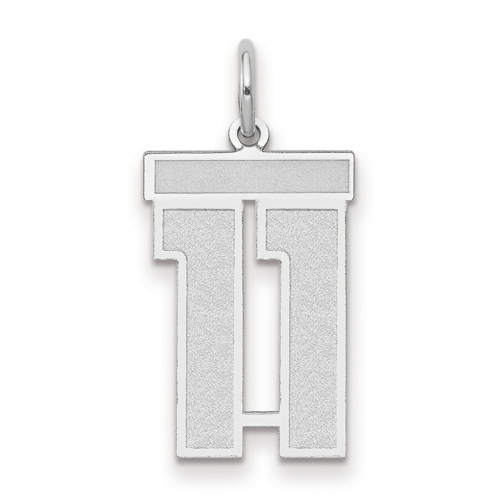 14kw Medium Satin Number 11 Charm