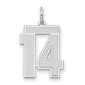 14kw Medium Satin Number 14 Charm