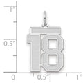 14kw Medium Satin Number 18 Charm