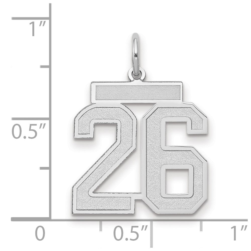 14kw Medium Satin Number 26 Charm