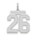 14kw Medium Satin Number 26 Charm
