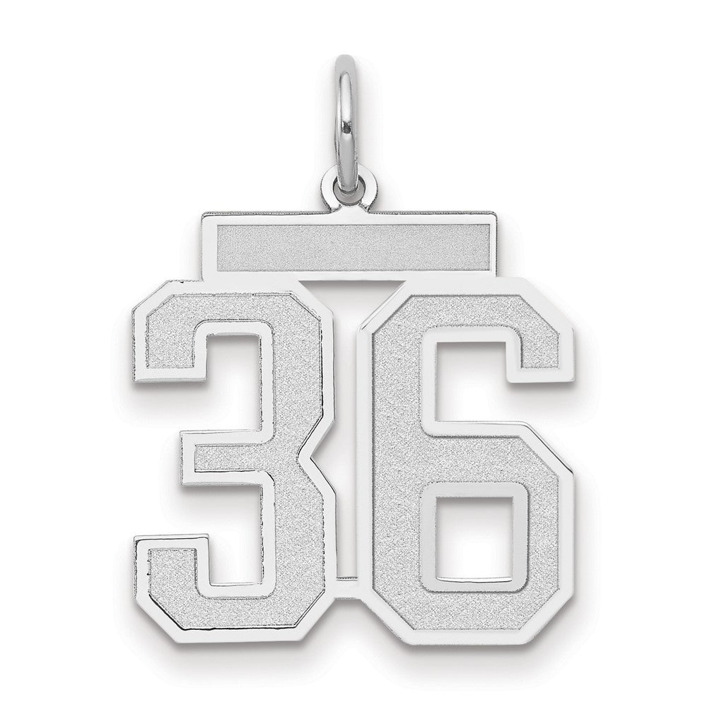 14kw Medium Satin Number 36 Charm