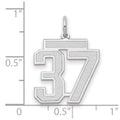 14kw Medium Satin Number 37 Charm
