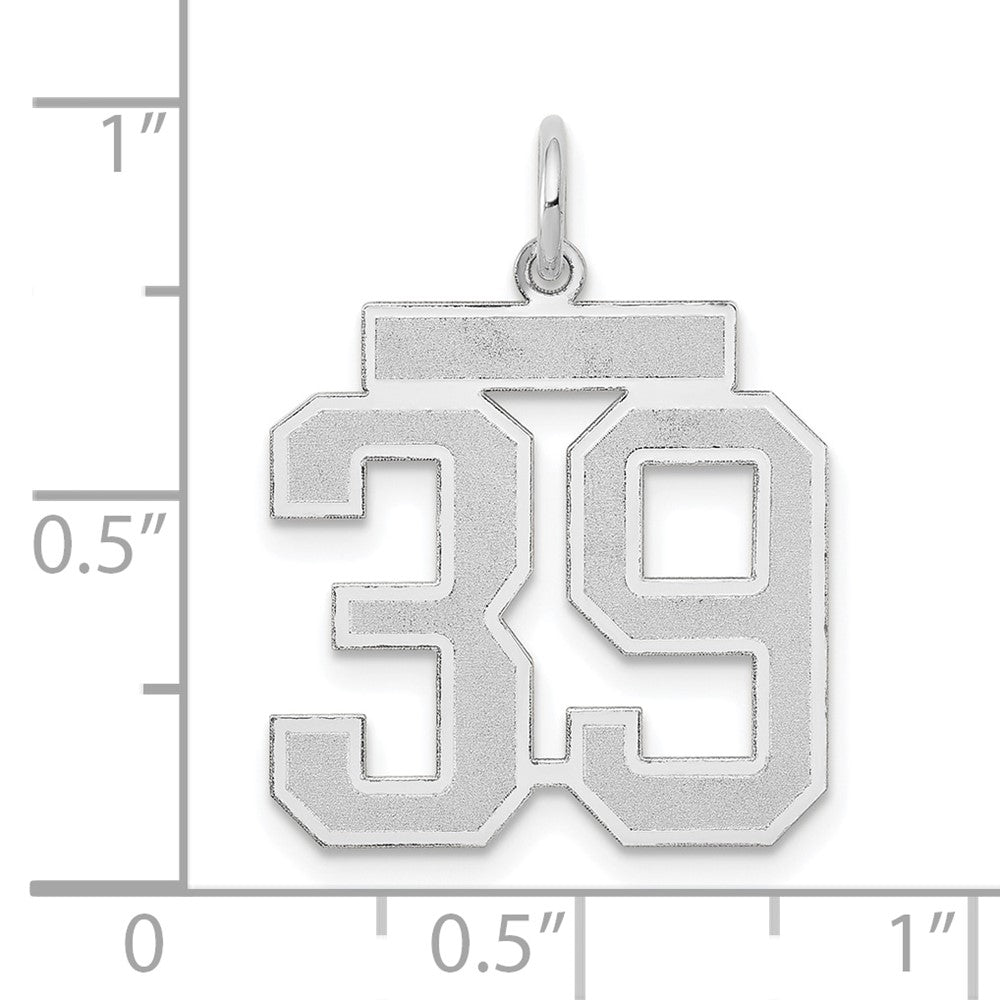 14kw Medium Satin Number 39 Charm