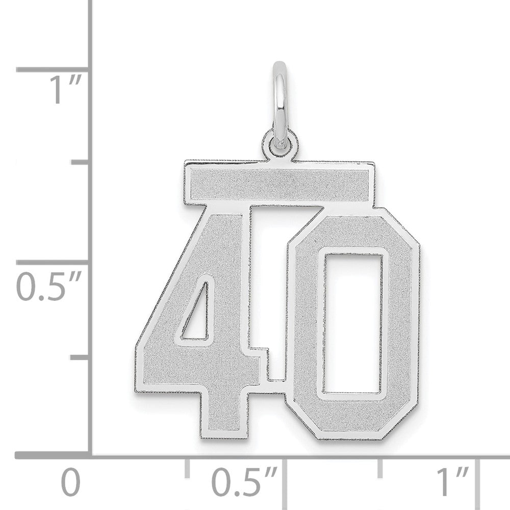 14kw Medium Satin Number 40 Charm