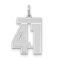 14kw Medium Satin Number 41 Charm
