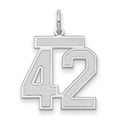 14kw Medium Satin Number 42 Charm