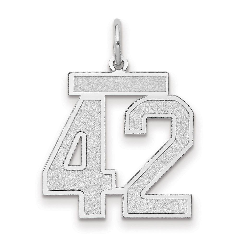 14kw Medium Satin Number 42 Charm