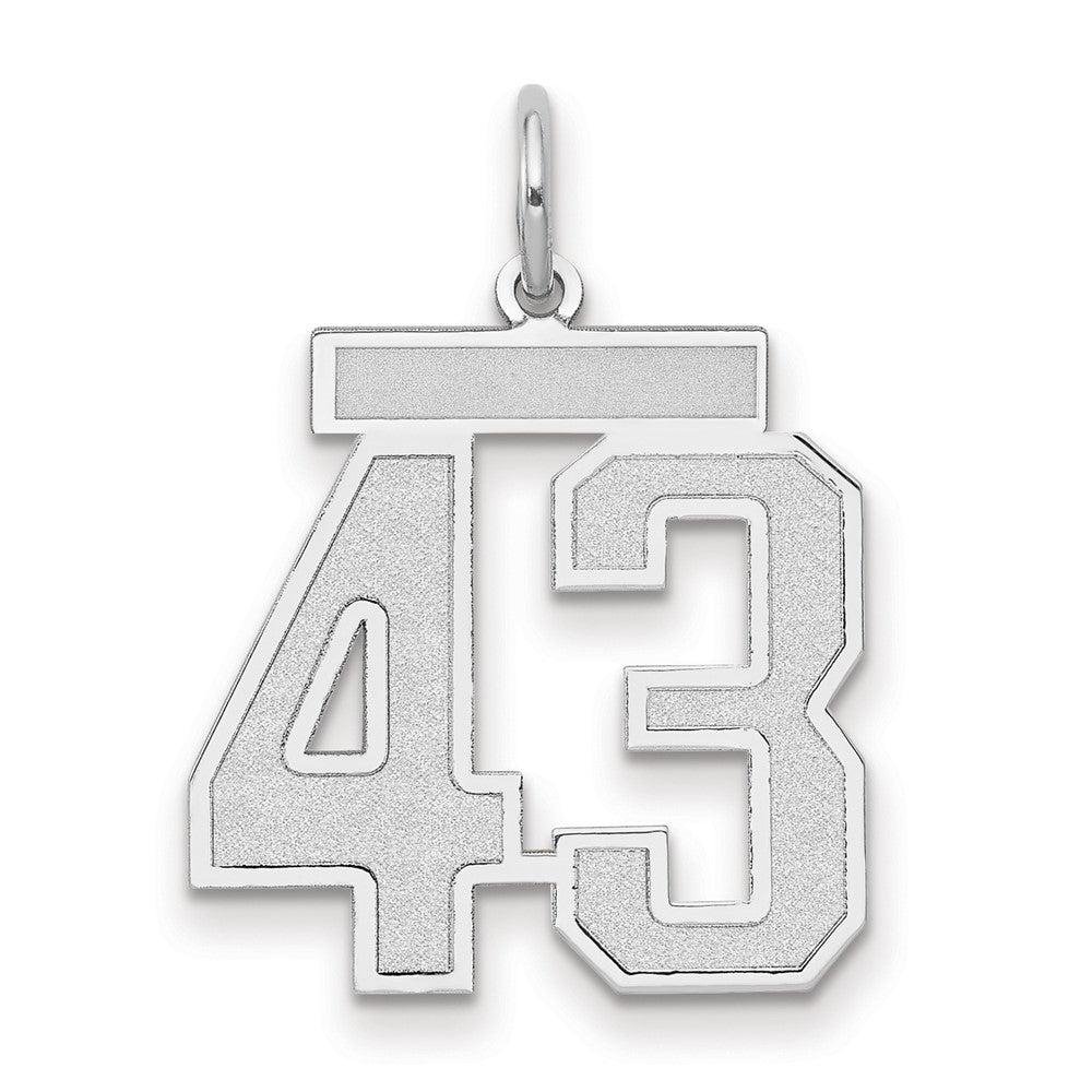 14kw Medium Satin Number 43 Charm