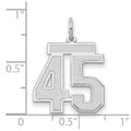 14kw Medium Satin Number 45 Charm