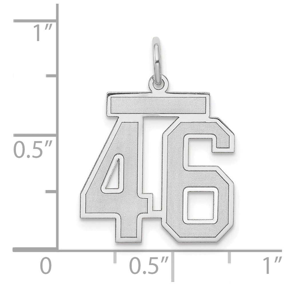 14kw Medium Satin Number 46 Charm