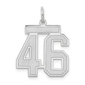 14kw Medium Satin Number 46 Charm