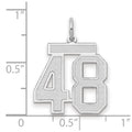 14kw Medium Satin Number 48 Charm