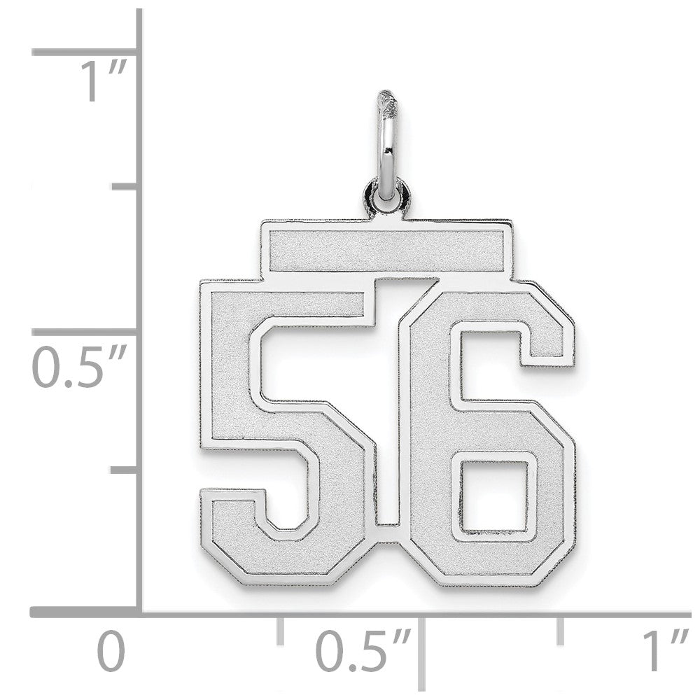 14kw Medium Satin Number 56 Charm