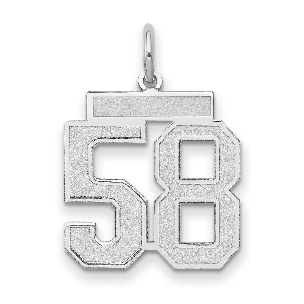 14kw Medium Satin Number 58 Charm