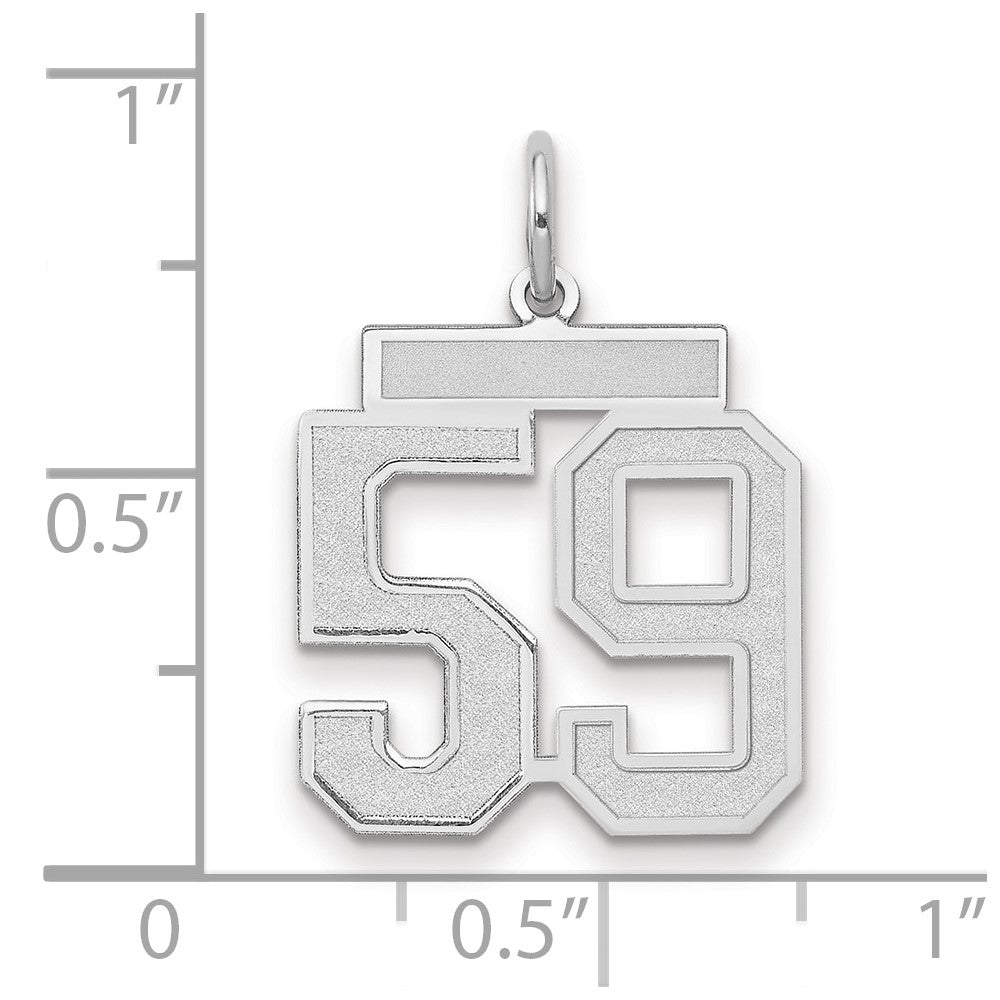 14kw Medium Satin Number 59 Charm