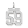 14kw Medium Satin Number 59 Charm