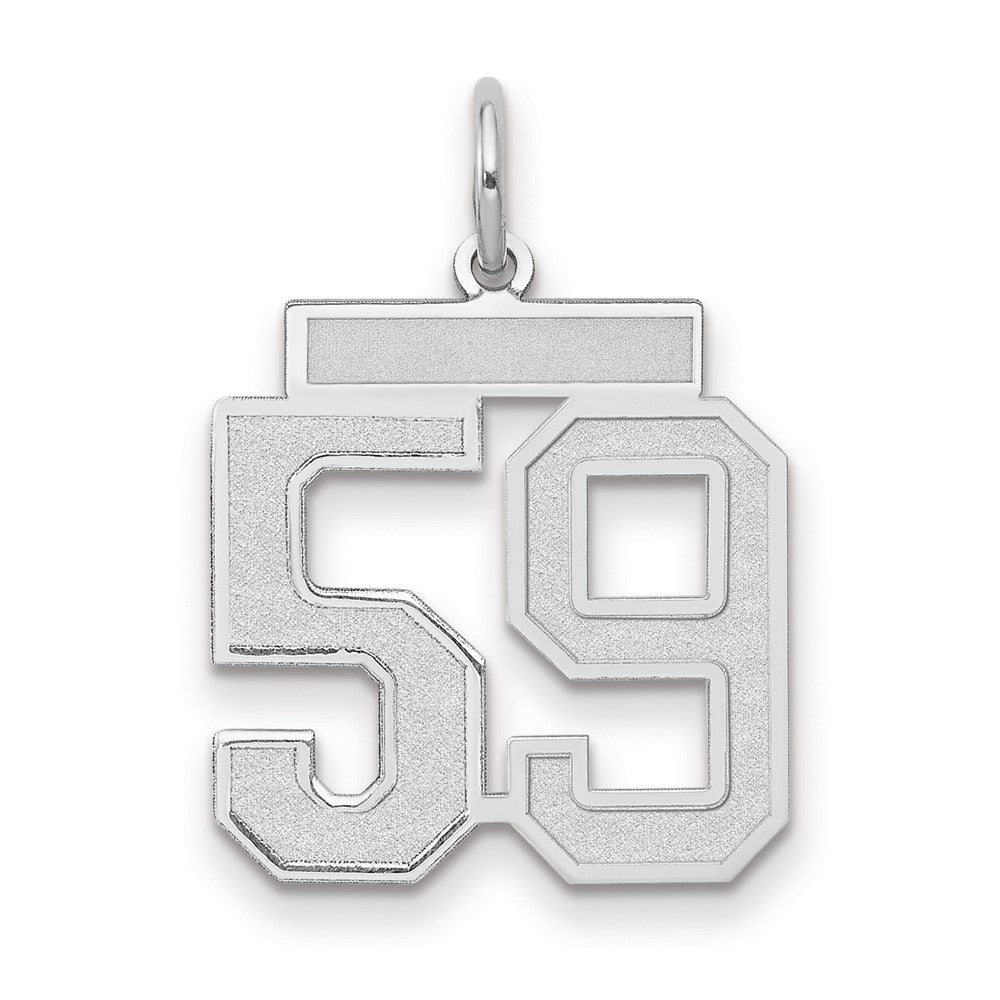 14kw Medium Satin Number 59 Charm