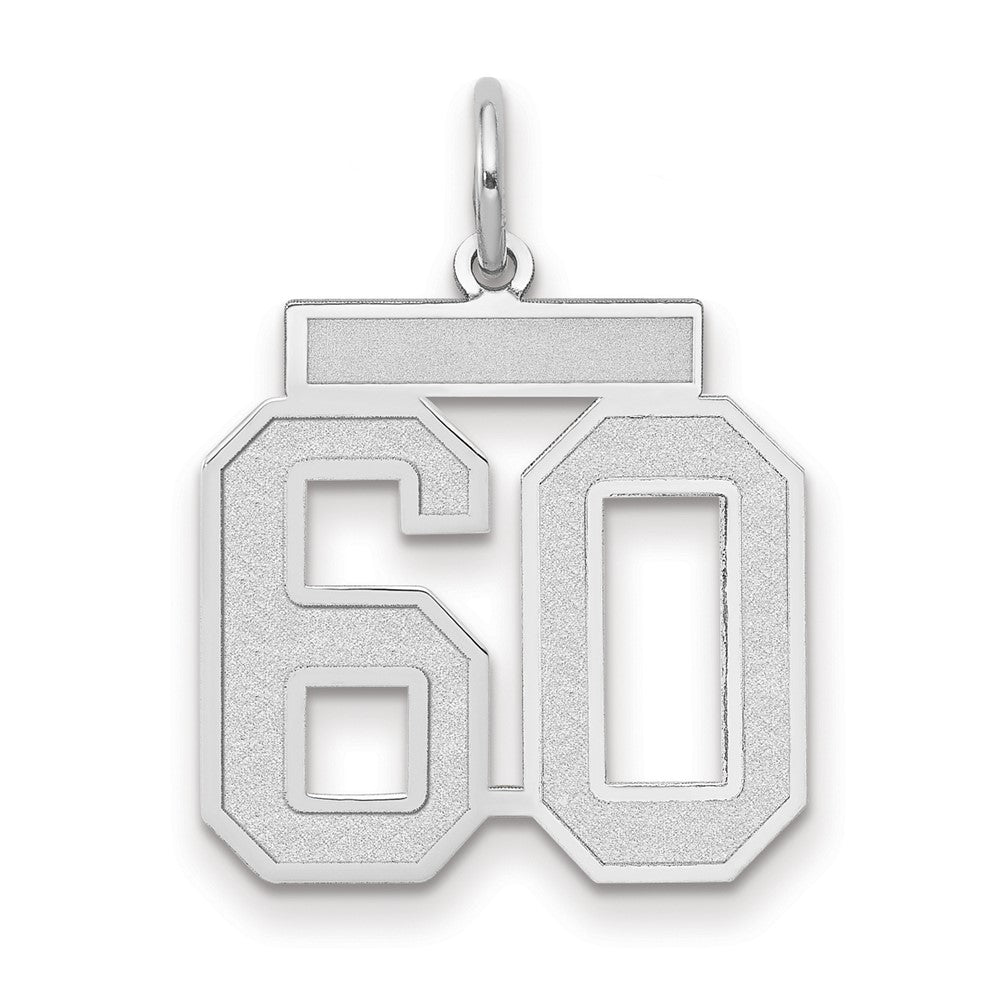 14kw Medium Satin Number 60 Charm