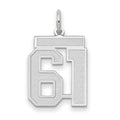 14kw Medium Satin Number 61 Charm